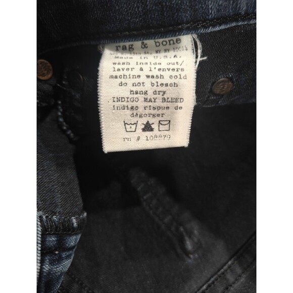 Rag & Bone Jeans Women's 32 Low Rise Skinny Legging Dark Wash Denim Jegging - Picture 4 of 10